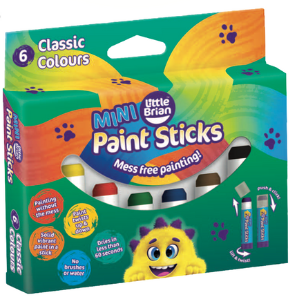 Little Brian Paint Sticks MINI 6 Assorted