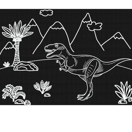 Imagination Starters® Chalkboard MiniMats Colouring Set - Dinosaur & Construction