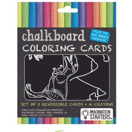 Imagination Starters® Chalkboard MiniMats Colouring Set - Dinosaur & Construction