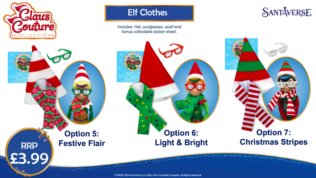 The Elf on the Shelf Polar Props Winter Wear Assorted PDQ