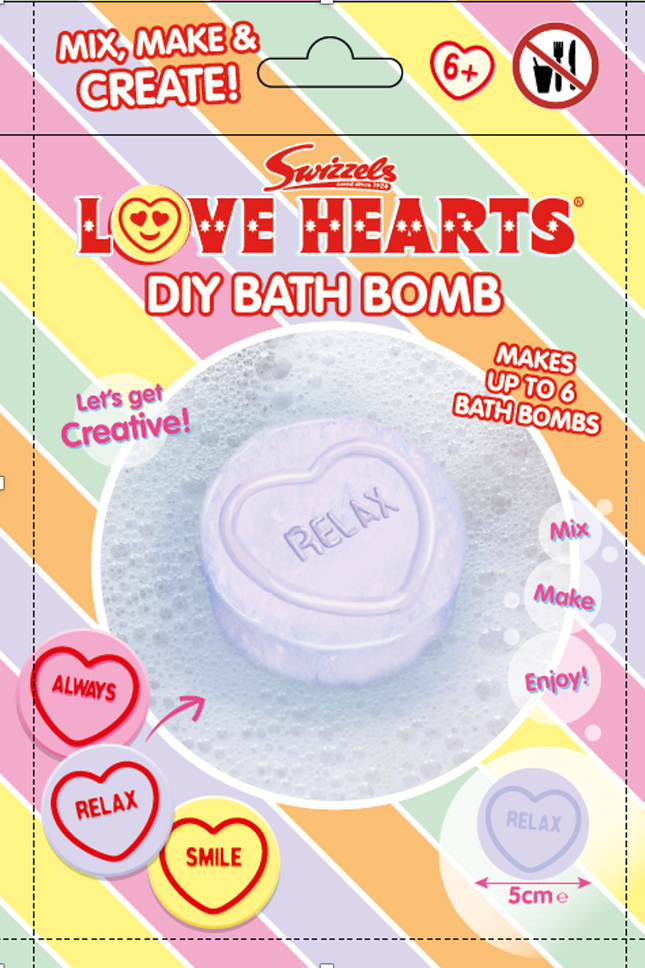 Swizzles Love Hearts & Squashies DIY Bath Bomb sets in Foil Bag