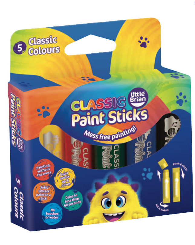 Little Brian Paint Sticks Classic 5 Assorted, 6g