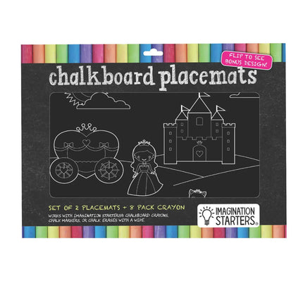 Imagination Starters® Chalkboard Placemat Colouring Set - Princess & Butterfly