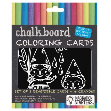 Imagination Starters® Chalkboard MiniMats Colouring Set - Gnomes & Fairies