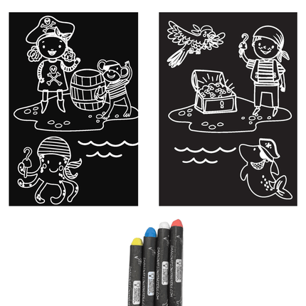 Imagination Starters® Chalkboard MiniMats Colouring Set - Pirates