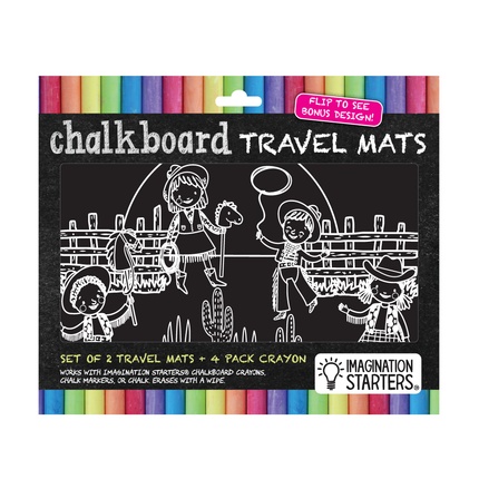 Imagination Starters® Chalkboard Travel Mat - Cowboys & Cowgirls