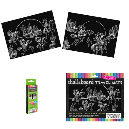 Imagination Starters® Chalkboard Travel Mat - Cowboys & Cowgirls