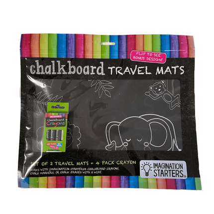 Imagination Starters® Chalkboard Travel Mat Colouring Set - Farm & Jungle