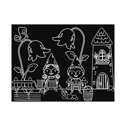 Imagination Starters® Chalkboard Travel Mat - Gnomes & Fairies