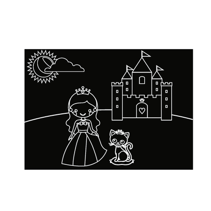 Imagination Starters® Chalkboard Travel Mat Colouring Set - Princess & Butterfly