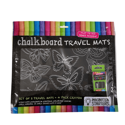 Imagination Starters® Chalkboard Travel Mat Colouring Set - Princess & Butterfly