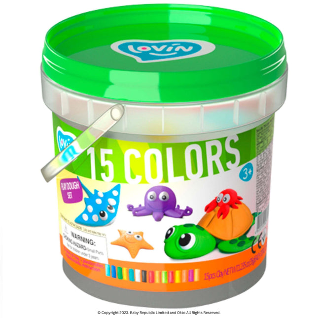 Lovin™ Play Dough Bucket - Sea life - Okto Clay