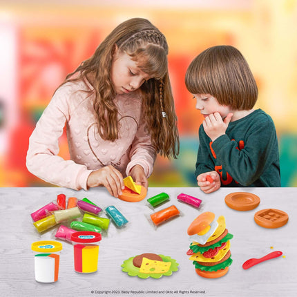 Lovin™ Play Dough Burger Making Set - Okto Clay