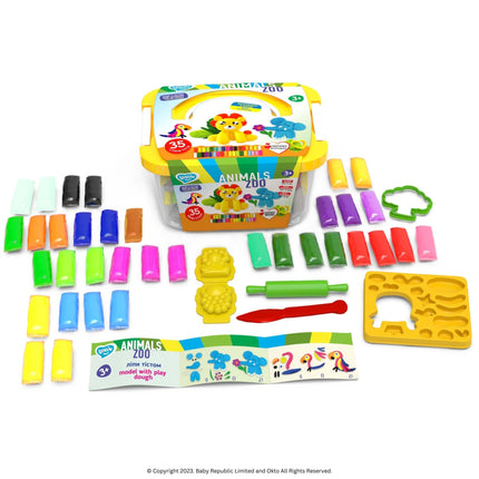 Lovin™ Play Dough Zoo Animals Play Set - Okto Clay