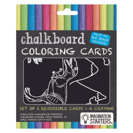 Imagination Starters® Chalkboard Placemat Colouring Set - Dinosaur & Construction