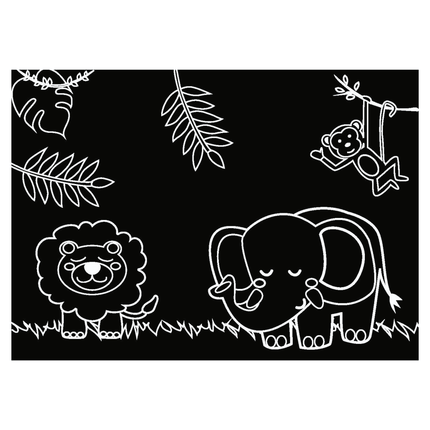 Imagination Starters® Chalkboard Placemat Colouring Set - Farm & Jungle