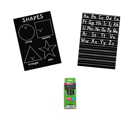 Imagination Starters® Chalkboard MiniMats Colouring Set - Letters & Shapes