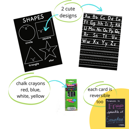 Imagination Starters® Chalkboard MiniMats Colouring Set - Letters & Shapes