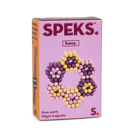 Speks 432 magnetic balls desk fidget toy set bolds pink