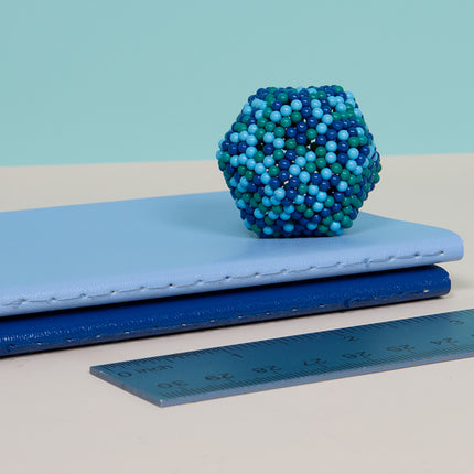 Speks 432 magnetic balls desk fidget toy set pixel blue