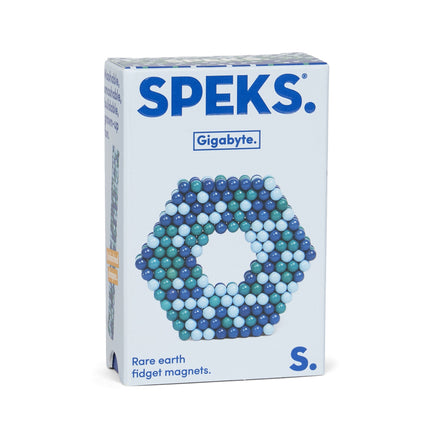 Speks 432 magnetic balls desk fidget toy set pixel blue
