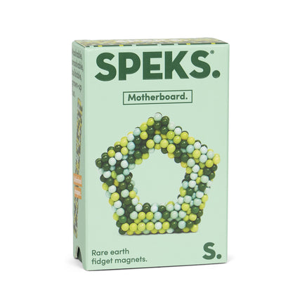 Speks 432 magnetic balls desk fidget toy set pixel green packaging
