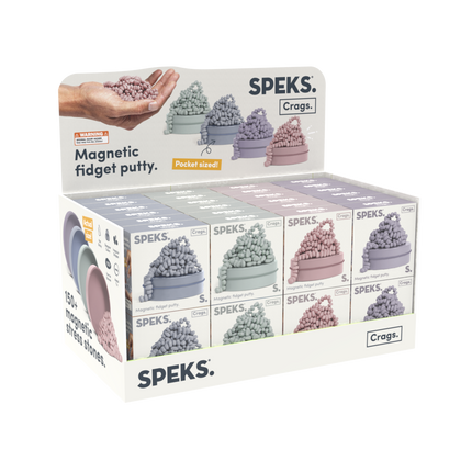 Speks Crags magnetic putty stones desk fidget toy 100 neutral mix display