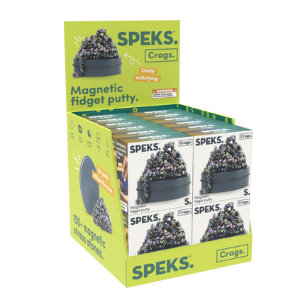 Speks Crags magnetic putty stones desk fidget toy 100 oil slick 24 display