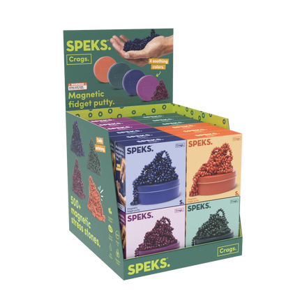 Speks Crags magnetic putty stones desk fidget toy 24 matte mix display