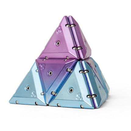 Speks Geode magnetic fidget pyramid desk toy chrome purple