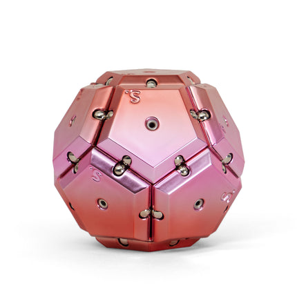 Speks Geode magnetic fidget sphere desk toy chrome pink