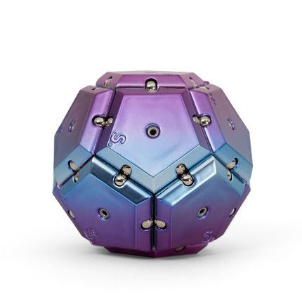 Speks Geode magnetic fidget sphere desk toy chrome purple