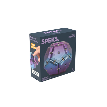 Speks Geode magnetic fidget sphere desk toy chrome purple