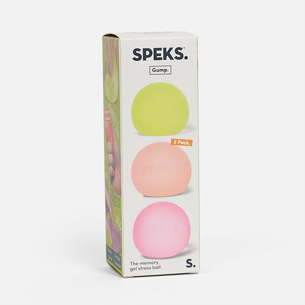 Speks Gump memory gel stress ball multipack desk fidget toys warm