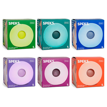 Speks Gump Jumbo large memory gel stress ball desk fidget toy mix