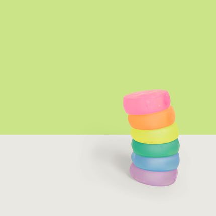 Speks Gump Loop memory gel stress ring desk fidget toy rainbow