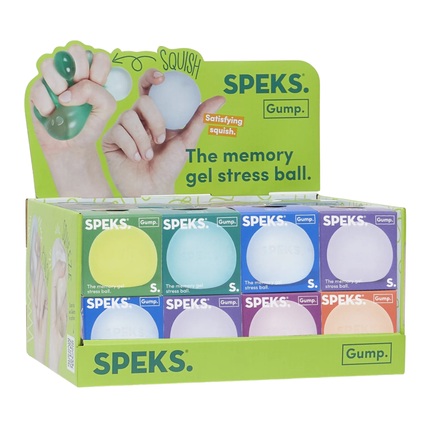 Speks Gump Original memory gel stress ball desk fidget toy 48 display mix