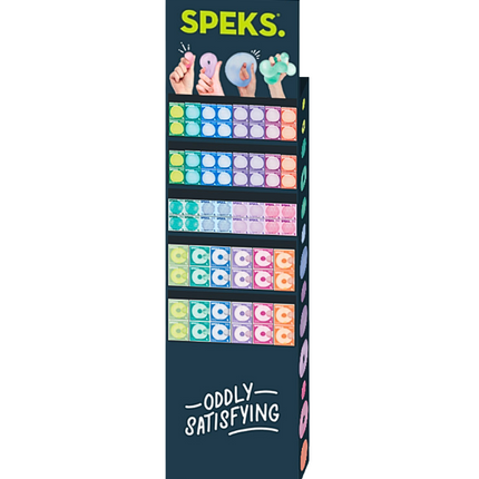 Speks Gump memory gel stress ball retail display desk fidget toys retail display