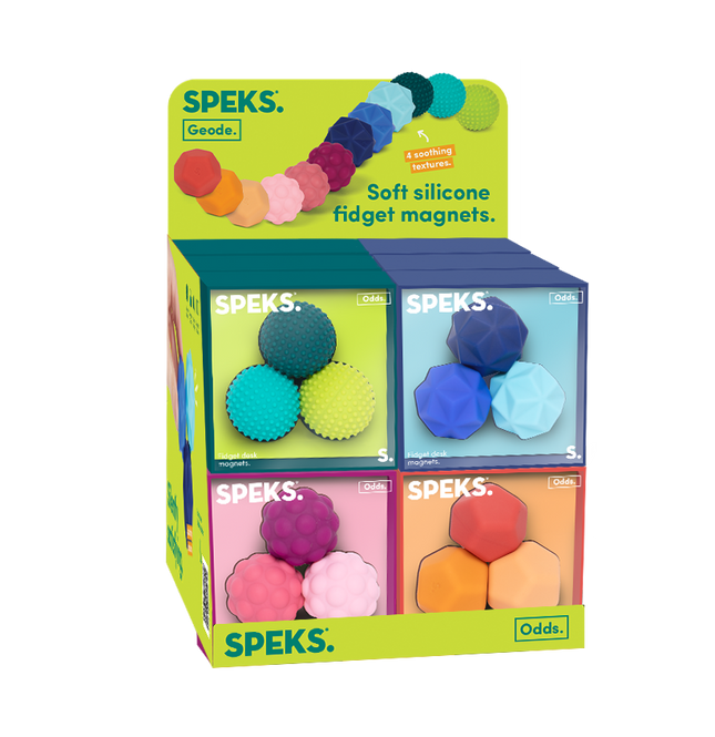 Speks Odds magnetic fidget toy desk stress relief 24 display