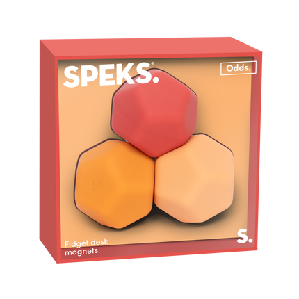 Speks Odds magnetic fidget toy desk stress relief planes orange