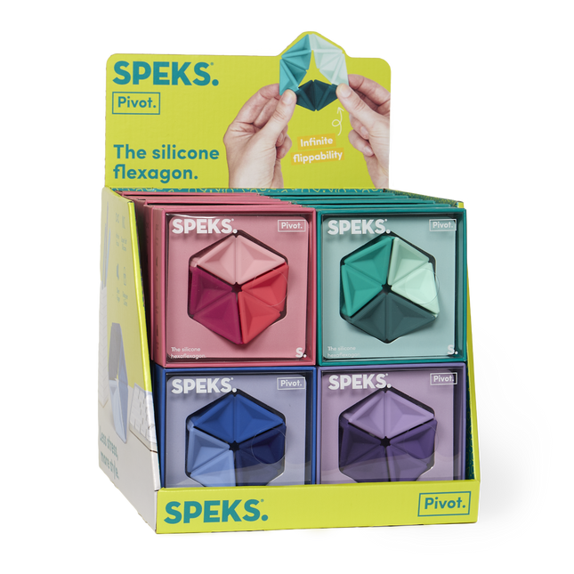 Speks Pivot silicone desk fidget toy 24 display