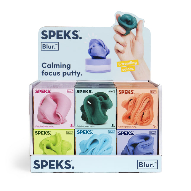 Speks Slabs silicone sensory sticker desk fidget toy 24 display