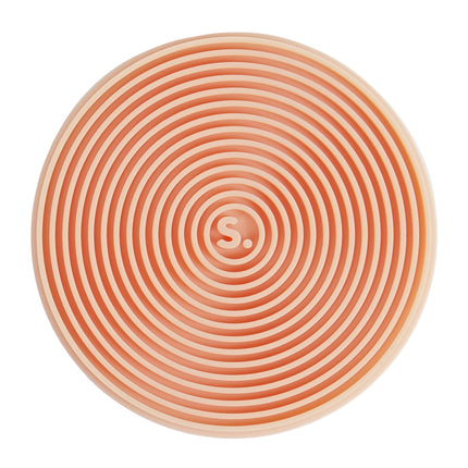 Speks Slabs silicone sensory sticker desk fidget toy circle groove orange