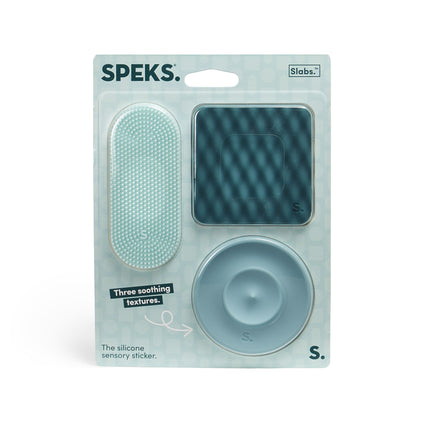 Speks Slabs silicone sensory sticker desk fidget toy green 3pack