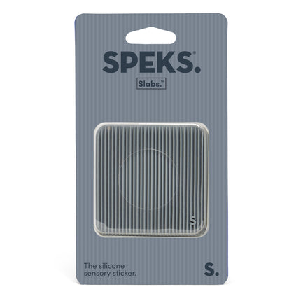 Speks Slabs silicone sensory sticker desk fidget toy groove grey