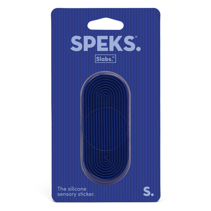 Speks Slabs silicone sensory sticker desk fidget toy grooves blue