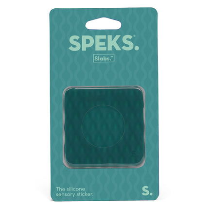 Speks Slabs silicone sensory sticker desk fidget toy mesh green