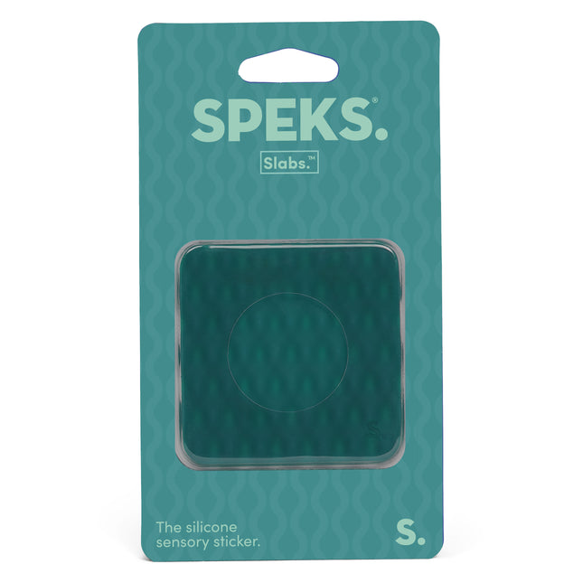 Speks Slabs silicone sensory sticker desk fidget toy mesh green