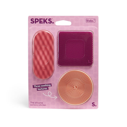 Speks Slabs silicone sensory sticker desk fidget toy purple 3 pack
