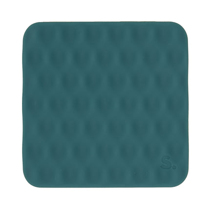 Speks Slabs silicone sensory sticker desk fidget toy square mesh green